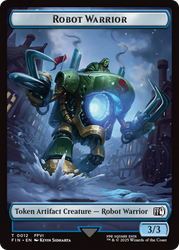 Hero (0007) // Robot Warrior (0012) Double-Sided Token [FINAL FANTASY Tokens]
