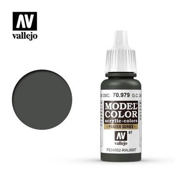 Vallejo Model Color: #089 - Cam. Dark Green - 18 ml Matt Acrylic Paint