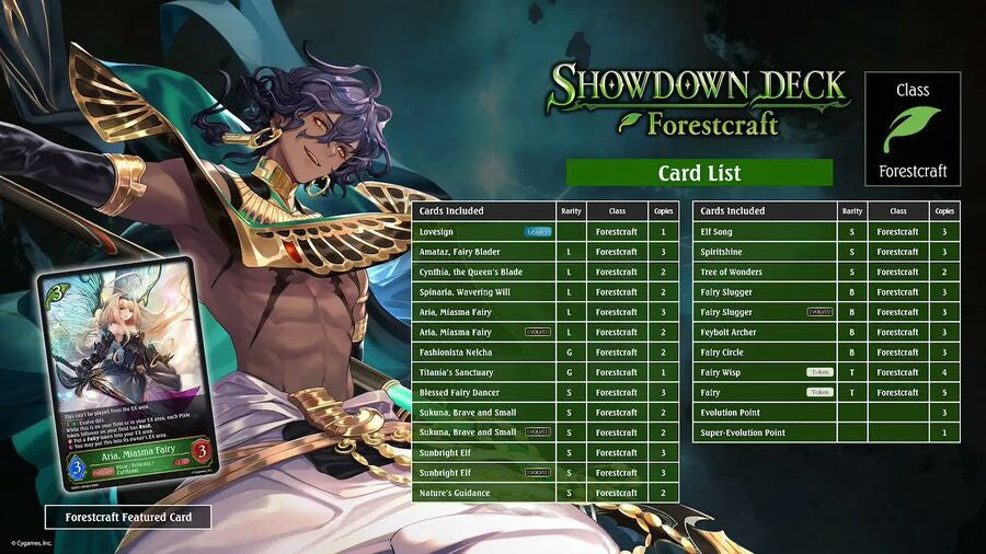 [Shadowverse: Evolve] SDD01 Forestcraft Showdown Deck