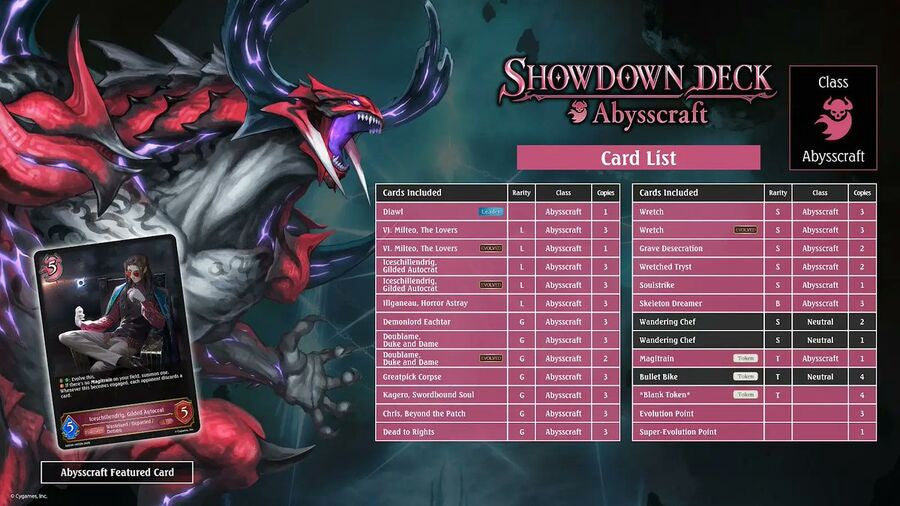 [Shadowverse: Evolve] SDD05 Abysscraft Showdown Deck