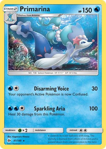 Primarina (41/149) (Theme Deck Exclusive) [Sun & Moon: Base Set]