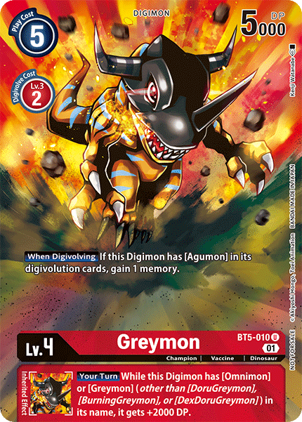 Greymon [BT5-010] (Premier Event) [Battle of Omni Promos]