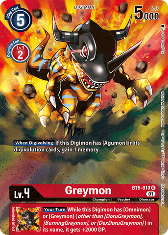 Greymon [BT5-010] (Premier Event) [Battle of Omni Promos]