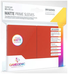 Gamegenic Matt Prime Card Sleeves Red (66mm x 91mm) (100 Sleeves Per Pack)