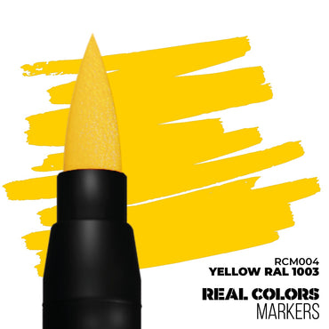 AK Interactive Real Colors Markers: Yellow RAL 1003 - Acrylic Paint Marker