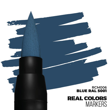 AK Interactive Real Colors Markers: Blue RAL 5001 - Acrylic Paint Marker