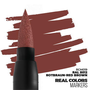 AK Interactive Real Colors Markers: RAL 8012 Rotbraun-Red Brown - Acrylic Paint Marker