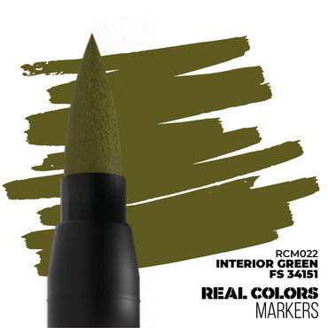 AK Interactive Real Colors Markers: Interior Green FS 34151 - Acrylic Paint Marker