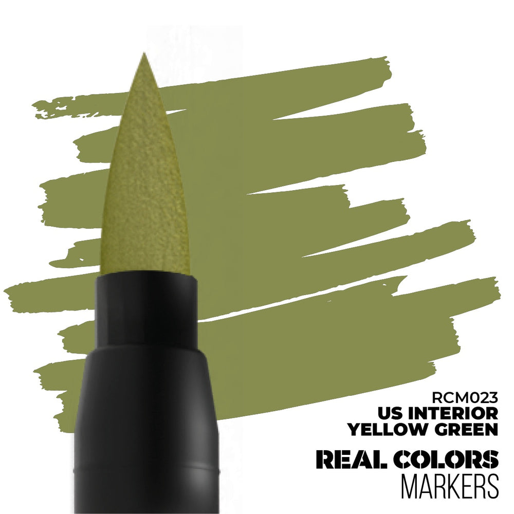 AK Interactive Real Colors Markers: US Interior Yellow Green - Acrylic Paint Marker
