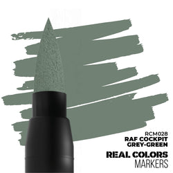 AK Interactive Real Colors Markers: RAF Cockpit Grey-Green - Acrylic Paint Marker