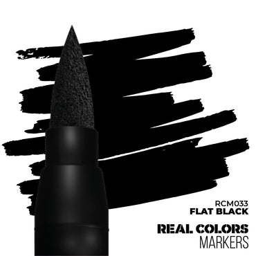 AK Interactive Real Colors Markers: Flat Black - Acrylic Paint Marker