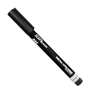 AK Interactive Real Colors Markers: Flat Black - Acrylic Paint Marker