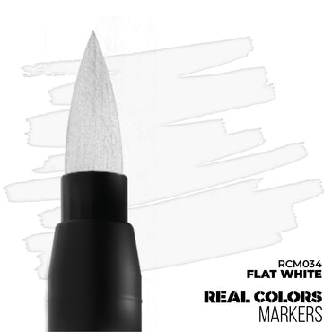 AK Interactive Real Colors Markers: Flat White - Acrylic Paint Marker