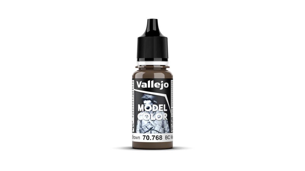 Vallejo Model Color: #143 - BC Dark Brown - 18 ml Matt Acrylic Paint