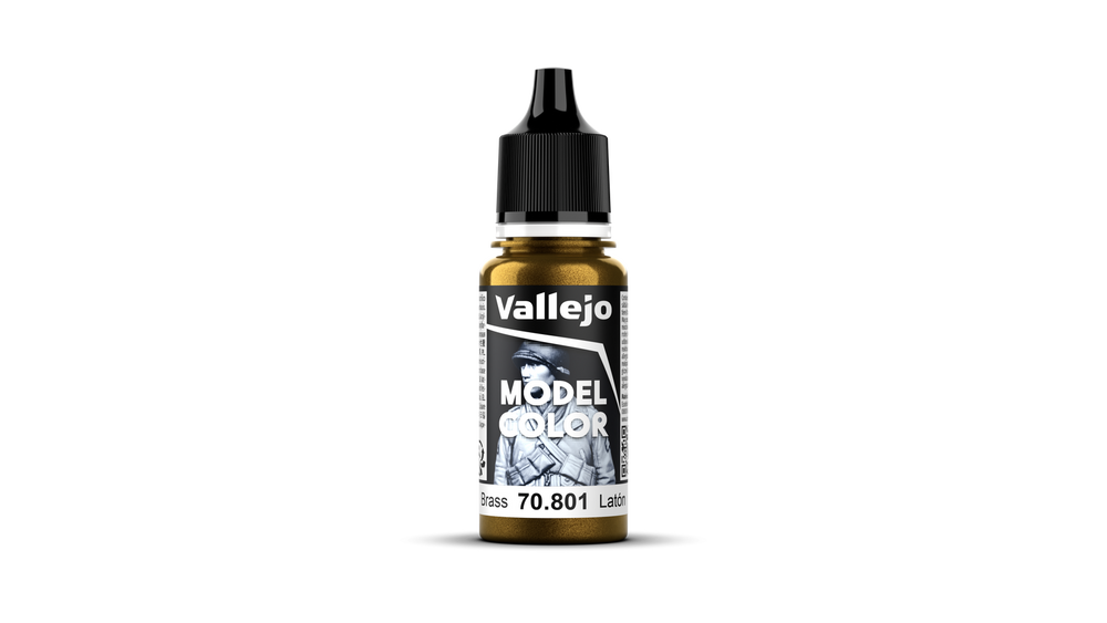 Vallejo Model Color: #202 - Brass - 18 ml Metallic Acrylic Paint