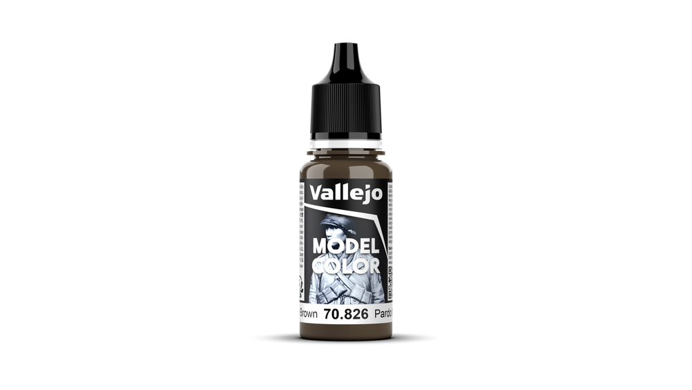 Vallejo Model Color: #129 - Medium Brown - 18 ml Matt Acrylic Paint