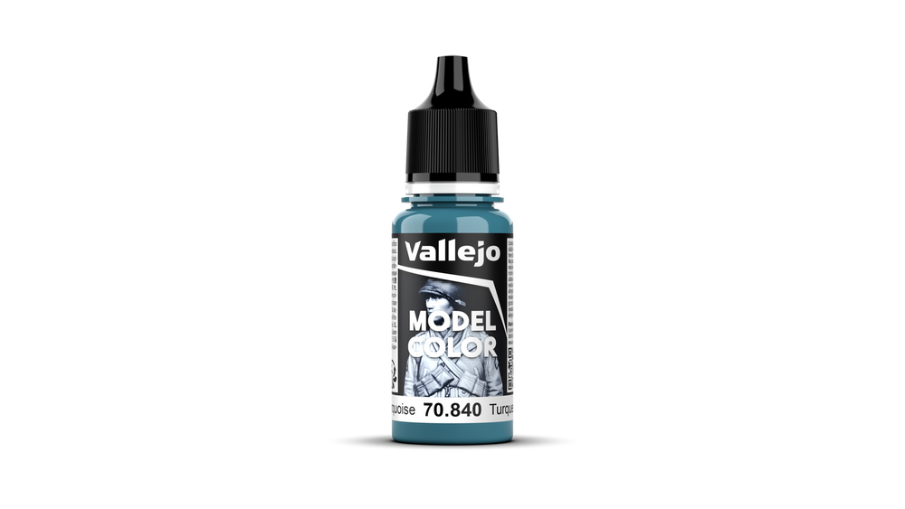 Vallejo Model Color: #070 - Light Turquoise - 18 ml Matt Acrylic Paint