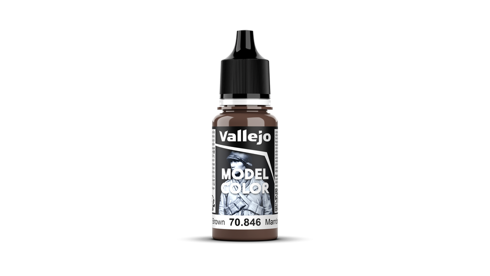 Vallejo Model Color: #154 - Mahogany Brown - 18 ml Matt Acrylic Paint