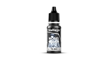 Vallejo Model Color: #196 - Oily Steel - 18 ml Metallic Acrylic Paint