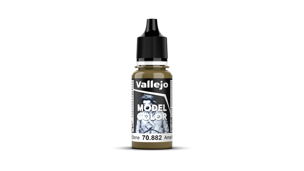 Vallejo Model Color: #124 - Middle Stone - 18 ml Matt Acrylic Paint