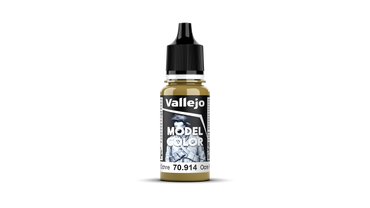 Vallejo Model Color: #132 - Green Ochre - 18 ml Matt Acrylic Paint