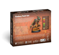 Vallejo Fantasy Paint Set by Squidmar Miniatures - 12 Acrylic Paints + Exclusive Miniature