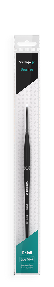 Vallejo Hobby Brushes: Detail Round Synthetic Brush No. 10/0