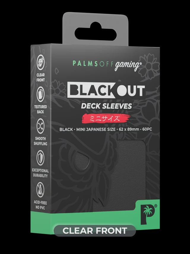 Blackout Deck Sleeves - Japanese Mini Size - Black