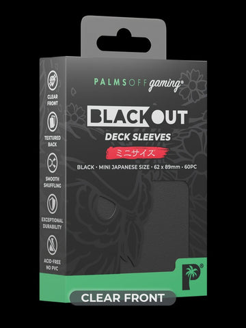 Blackout Deck Sleeves - Japanese Mini Size - Black