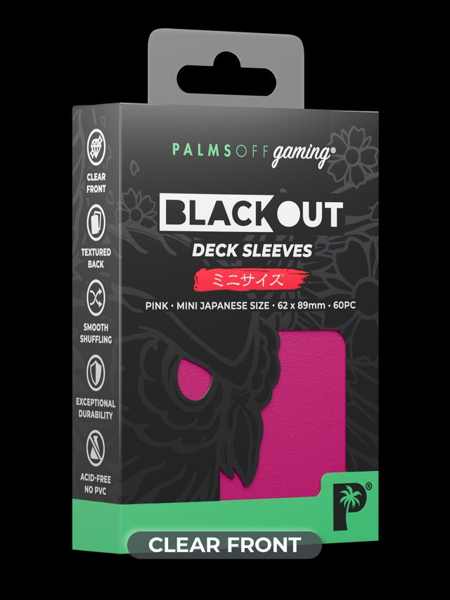 Blackout Deck Sleeves - Japanese Mini Size - Pink