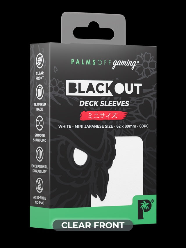 Blackout Deck Sleeves - Japanese Mini Size - White