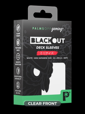 Blackout Deck Sleeves - Japanese Mini Size - White