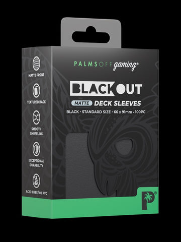 Blackout Deck Sleeves - Standard Size - Black - Matte