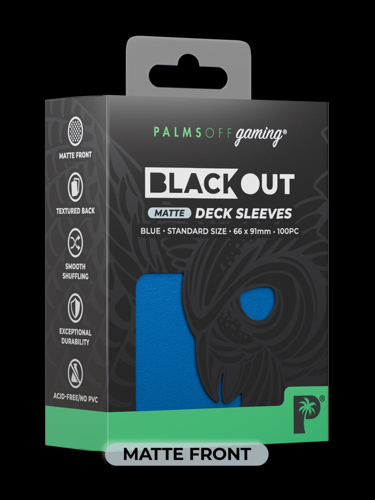 Blackout Deck Sleeves - Standard Size - Blue - Matte