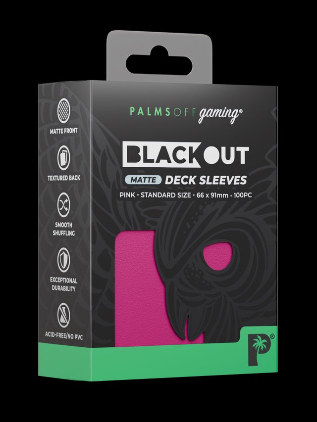 Blackout Deck Sleeves - Standard Size - Pink - Matte