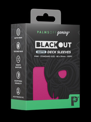 Blackout Deck Sleeves - Standard Size - Pink - Matte