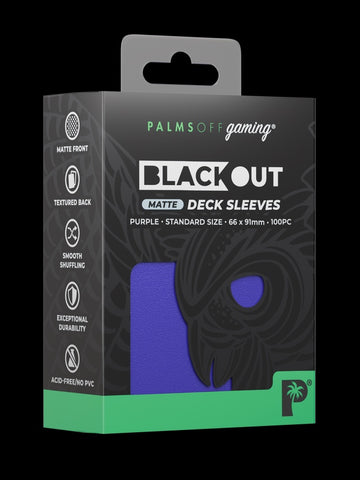 Blackout Deck Sleeves - Standard Size - Purple - Matte