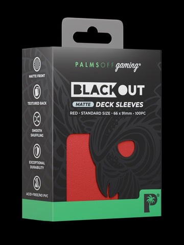 Blackout Deck Sleeves - Standard Size - Red - Matte