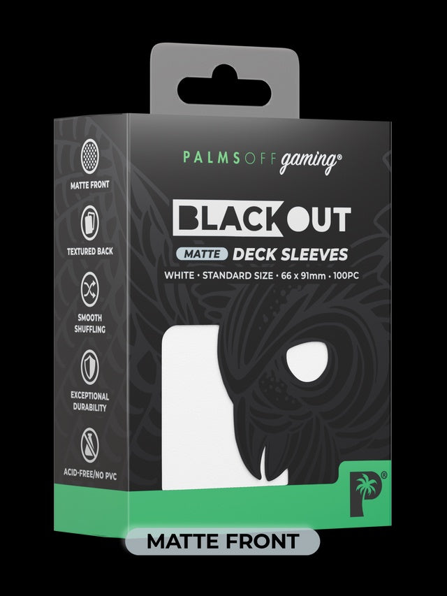 Blackout Deck Sleeves - Standard Size - White - Matte