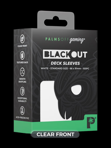 Blackout Deck Sleeves - Standard Size - White