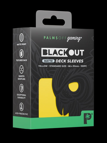 Blackout Deck Sleeves - Standard Size - Yellow - Matte