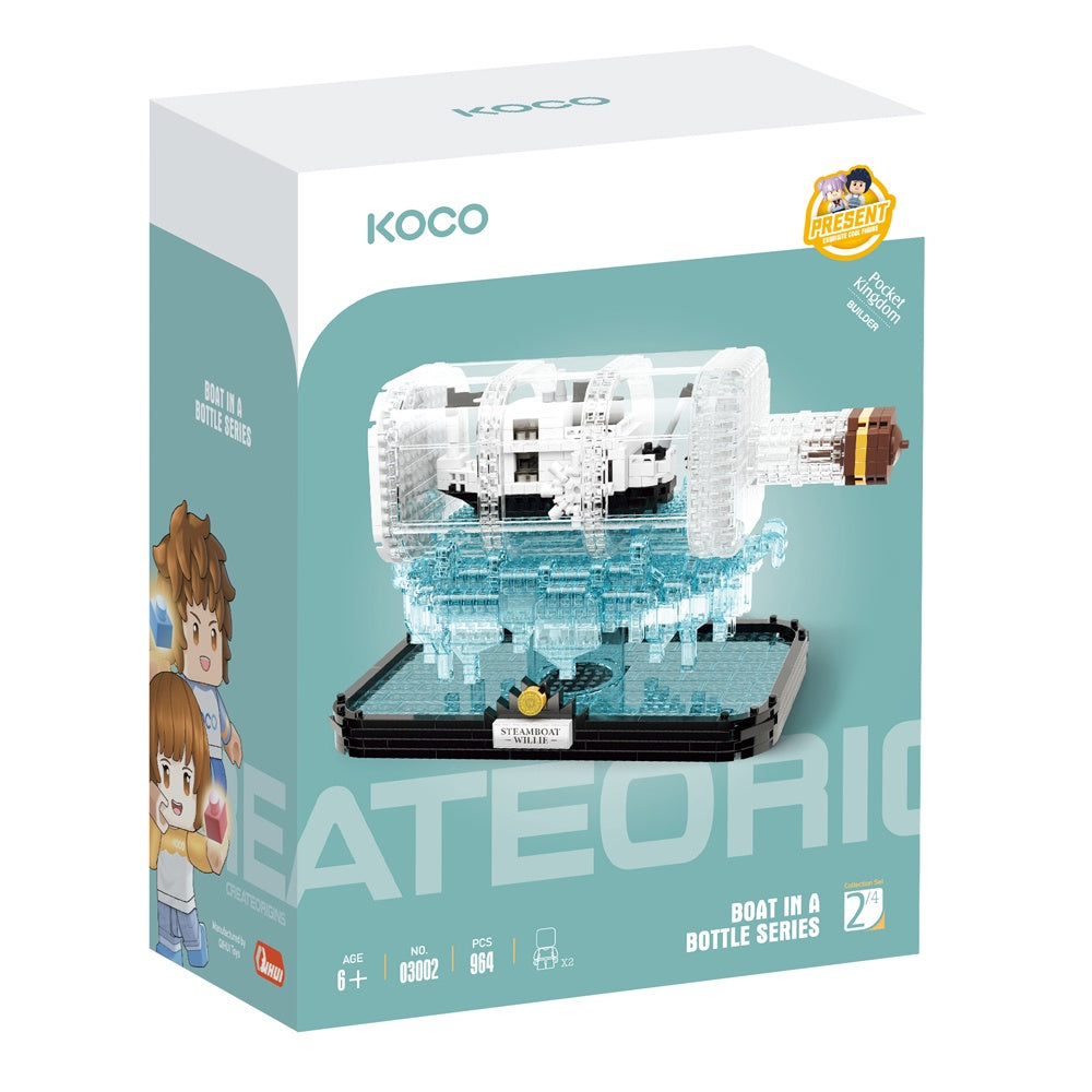 Koco - Drift Bottleblack & White Ship - 964pc