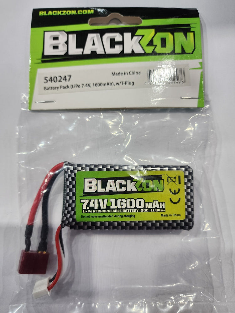 BLACKZON BATTERY PACK (LIPO 7.4V, 1600MAH), W/T-PLUG