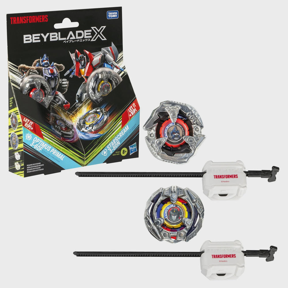 Beyblade X Transformers Collab Optimus Primal vs Starscream