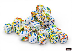 Chessex: Brush Breezy/Blue 12mm D6 Dice Block (36 Dice)