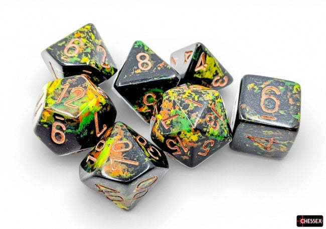 Chessex: Brush Polyhedral Deep Forest/Gold 7-Die Set