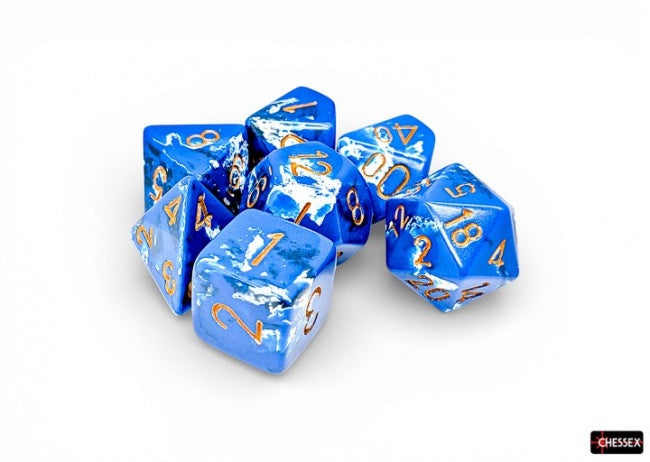 Chessex: Brush Polyhedral Wavebreak/Gold 7-Die Set