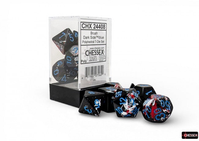 Chessex: Brush Polyhedral Dark Side/Blue 7-Die Set