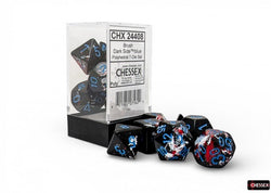 Chessex: Brush Polyhedral Dark Side/Blue 7-Die Set