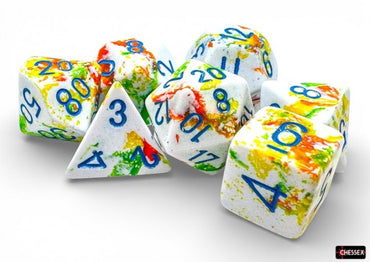 Chessex: Brush Polyhedral Breezy/Blue 7-Die Set